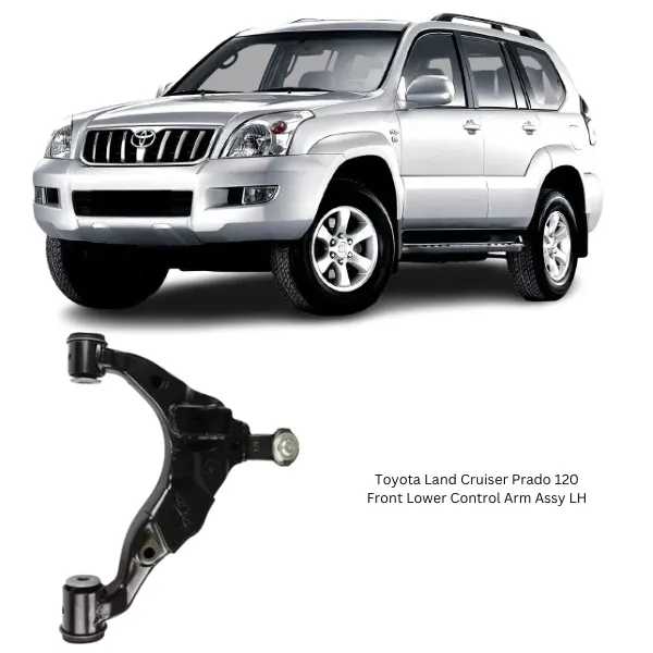 Illustration of toyota land cruiser prado 120 front lower control arm assy lh 48069-60010