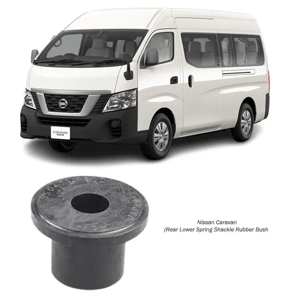 Illustration of nissan caravan e26 rear lower spring shackle rubber bush 55047-vw000