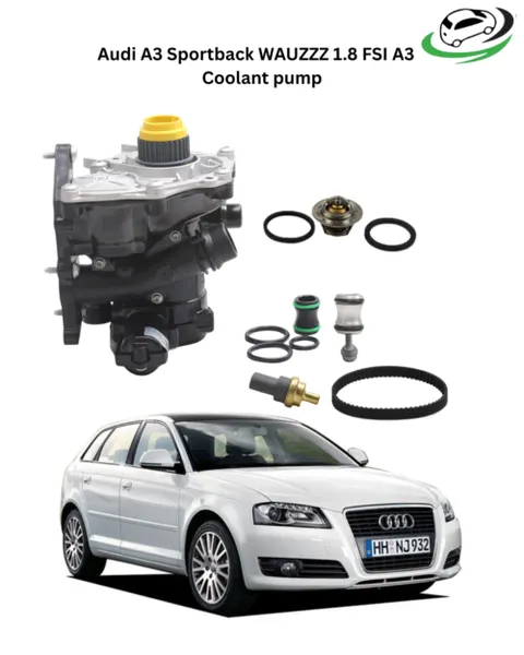 Illustration of audi a3 sportback 1.8 fsi coolant pump with housing and thermostat (11211803001)