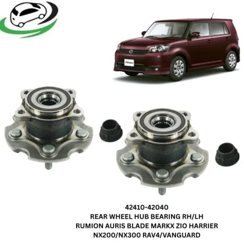 Illustration of 42410-42040 rear wheel hub bearing rh/lh pair - toyota rumion, auris, blade, mark x zio, harrier, rav4, vanguard and lexus nx200/nx300