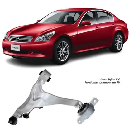 Illustration of nissan skyline v36 front lower suspension arm rh 54500-ju41b