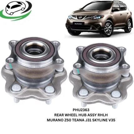 Illustration of phu2363 rear wheel hub assembly pair for nissan murano z50, teana j31 and skyline v35