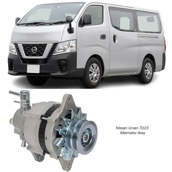 Illustration of nissan urvan td23 alternator assy 23100-02n20