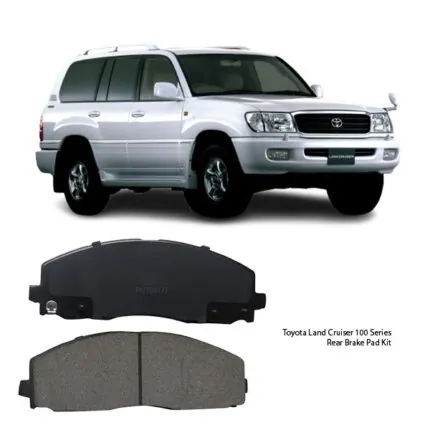 Illustration of toyota land cruiser 100 series front brake pad set d2177