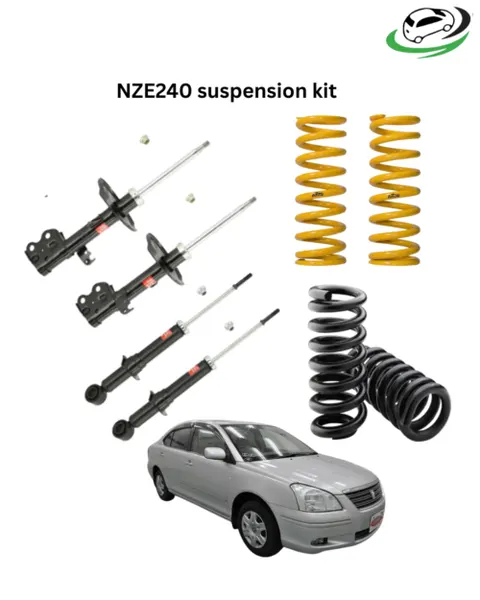 Illustration of toyota corolla nze240 suspension kit | kyb shock absorbers & daiko/frotise coil springs