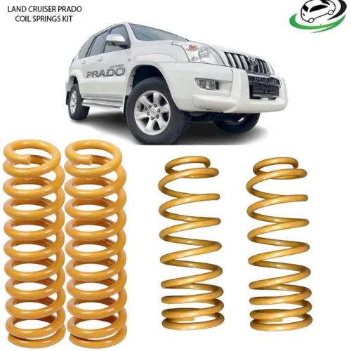 Illustration of toyota land cruiser prado 120 series front & rear coil springs kit