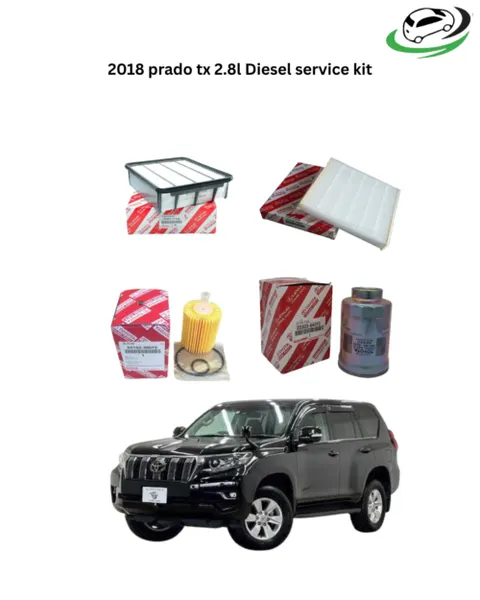 Illustration of genuine toyota prado tx 2.8l diesel 2018 service kit