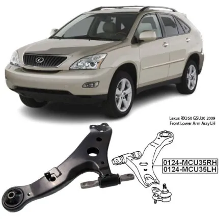 Illustration of lexus rx350 gsu30 front lower arm assy lh 0124-mcu35lh