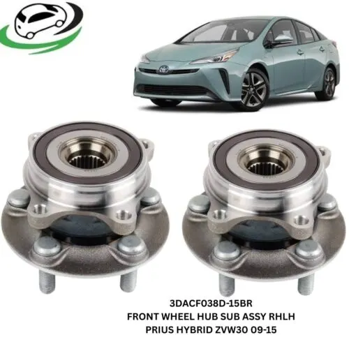 Illustration of 3dacf038d-15br front wheel hub assembly for toyota prius hybrid zvw30 2009-2015 - pair (rhlh)