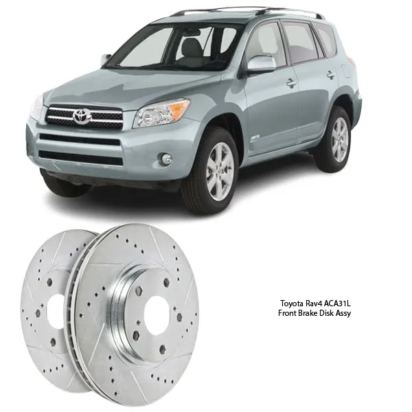 Illustration of toyota rav4 aca31l slotted front brake disc assy 43512-42050