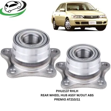 Illustration of phu2137 rear wheel hub assembly without abs for toyota premio at210 and at211 – pair (rhlh)