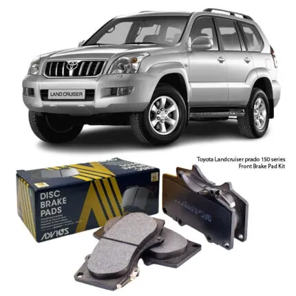 Illustration of toyota landcruiser prado j120 series front ceramic brake pad kit a1n011