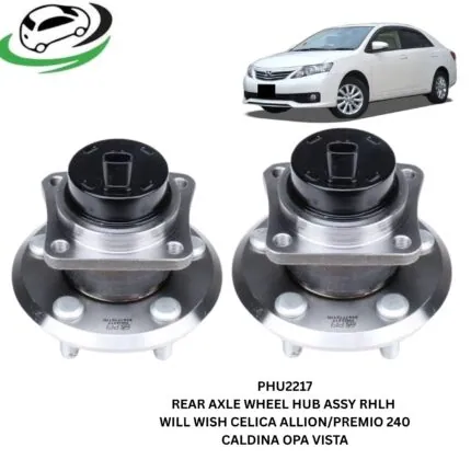 Illustration of phu2217 rear axle wheel hub assembly for toyota will, wish, celica, allion, premio 240, caldina, opa and vista – pair (rhlh)