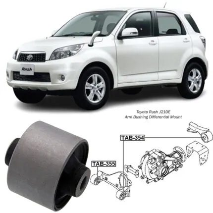 Illustration of toyota rush arm bushing differential mount tab-355