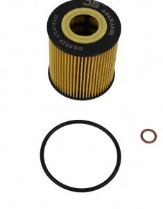 Illustration of oil filter oe0028 js asakashi for m57 diesel engine