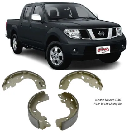 Illustration of nissan navara d40 rear brake lining set 44060-eb327