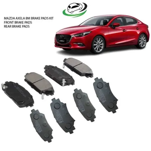 Illustration of mazda axela bm front & rear brake pad kits d3163 / d3166