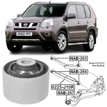 Illustration of nissan x-trail t31 rear big bush nab-267
