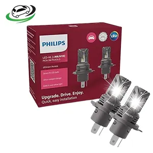 Illustration of philips h4/h19 ultinon u2500 access led bulb set of 2 (+80% brightness)