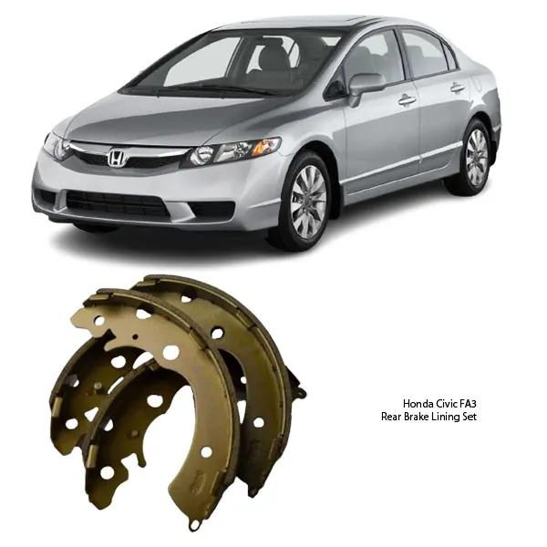 Illustration of honda civic rear brake lining set fn5524