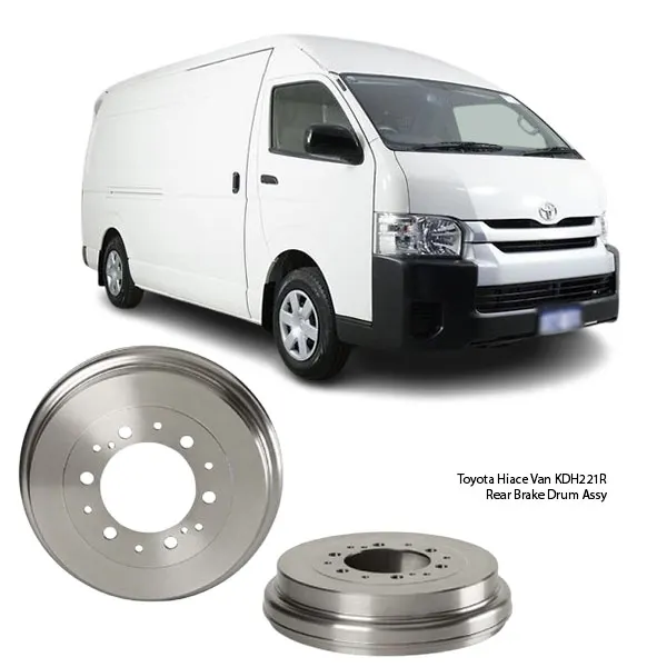 Illustration of toyota hiace van kdh221r rear brake drum assy dn1103