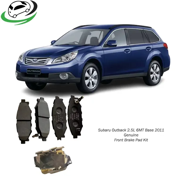 Illustration of subaru outback 2.5l 6mt base 2011 front brake pad kit 26696ag031