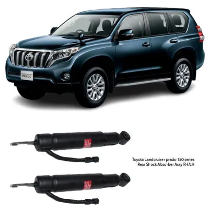 Illustration of electric rear shock absorber assy for toyota landcruiser prado j150 741072