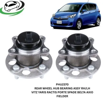 Illustration of phu2370 rear wheel hub bearing assembly pair for toyota vitz, yaris, ractis, porte, spade, belta, axio and fielder