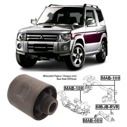 Illustration of mitsubishi pajero io mini rear axle diff bush mab-109