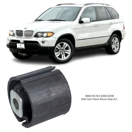 Illustration of bmw x5 e53 2000-2006 rear sub frame mount assy r/l 33176770457