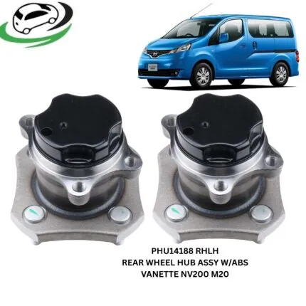 Illustration of phu14188 rear wheel hub assembly with abs for nissan vanette and nv200 m20 – pair (rhlh)