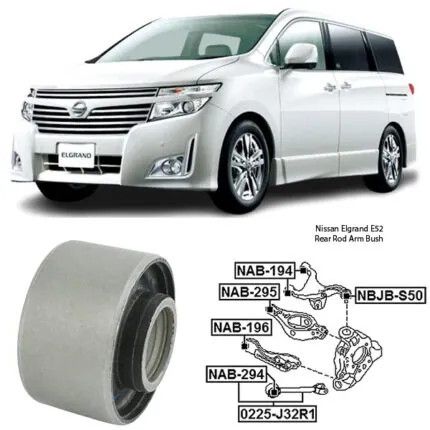 Illustration of nissan elgrand e52 rear rod arm bush nab-294