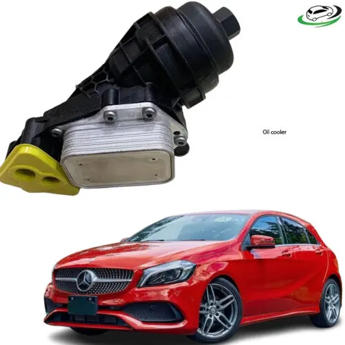 Illustration of mercedes benz a180 w176 engine oil cooler filter a2701800610