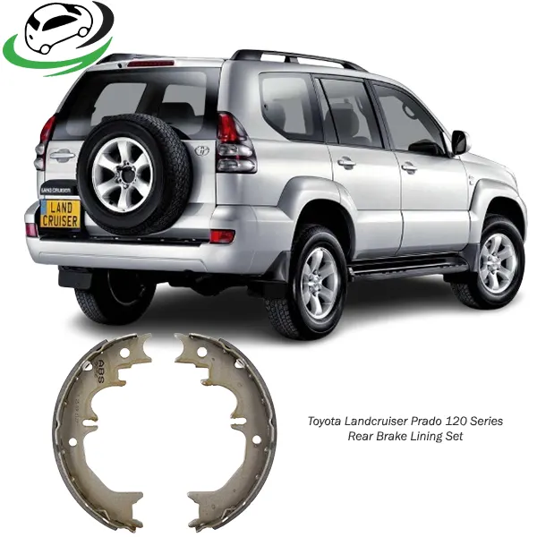 Illustration of toyota land cruiser prado 120 series rear brake lining set 4654060060