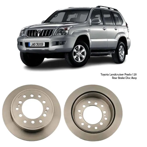 Illustration of toyota landcruiser prado 120 series rear brake disc assy rn1216v