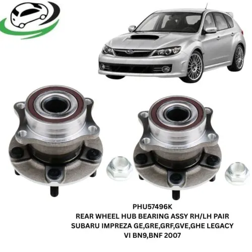 Illustration of phu57496k rear wheel hub bearing assembly for subaru impreza ge, gre, grf, gve, ghe and legacy vi bn9/bnf - pair rhlh