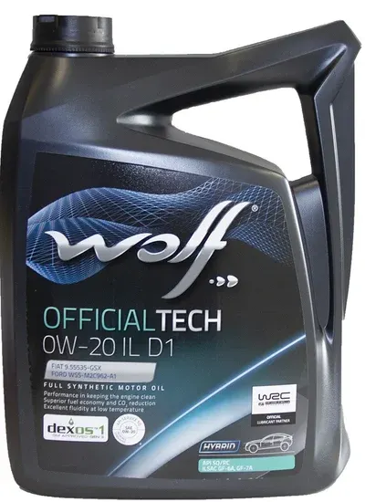 Illustration of wolf officialtech 0w-20 il d1 fs 4l | fully synthetic engine oil in kenya