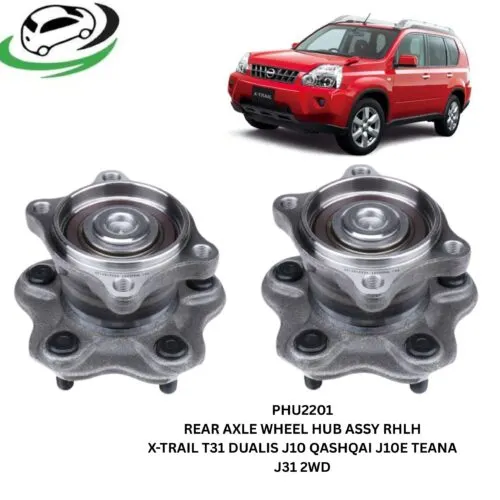 Illustration of phu2201 rear axle wheel hub assembly for nissan x-trail, dualis, qashqai and teana - pair (rhlh)