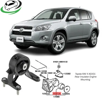 Illustration of toyota rav 4 aca31 rear insulator engine mounting 12371-28210
