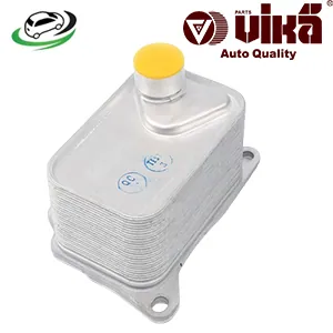 Illustration of engine oil cooler audi a1/a3/a4/a5/a6/q2/q3/q7/tt roadster / vw arteon/beetle/golf/passat/polo/scirocco 06l117021c
