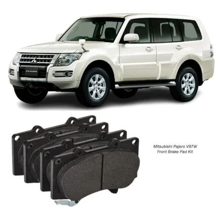 Illustration of mitsubishi pajero v97w front brake pad kit 4605a472
