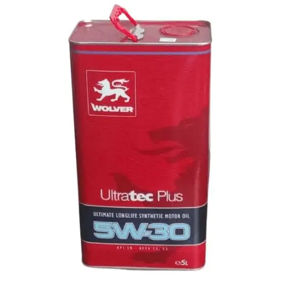 Illustration of wolver ultratec plus 5w-30 ultimate longlife synthetic engine oil 5 litres