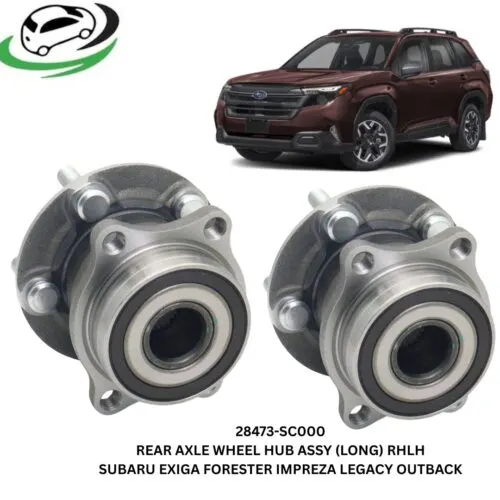 Illustration of 28473-sc000 rear axle wheel hub assembly long for subaru exiga, forester, impreza, legacy and outback - pair (rhlh)