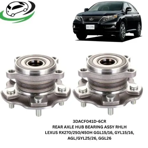 Illustration of lexus rx270 rx250 rx450h 3dacf041d-6cr rear axle hub bearing assembly pair rhlh