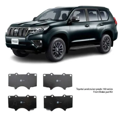 Illustration of toyota landcruiser prado j150 front brake pad kit d2228