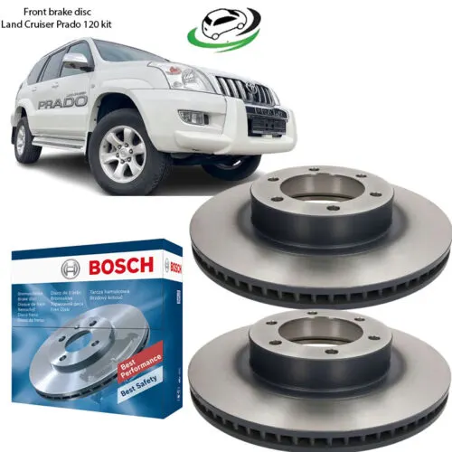 Illustration of toyota land cruiser prado 120 series front brake disc 43512-60150
