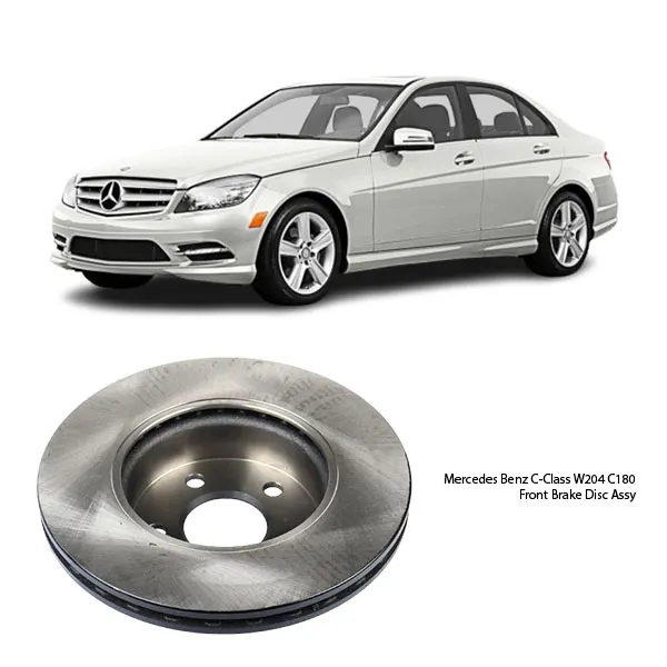 Illustration of mercedes benz c-class w204 c180 front brake disc assy rn31001v