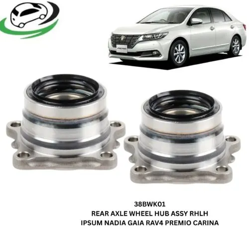Illustration of 38bwk01 rear axle wheel hub assembly for toyota ipsum, nadia, gaia, rav4, premio and carina - pair (rhlh)
