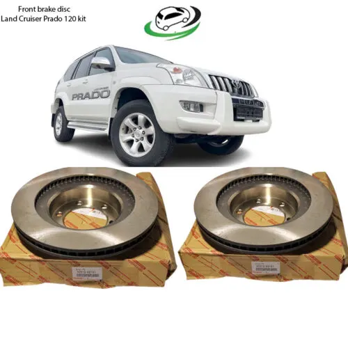 Illustration of toyota land cruiser prado 120 series genuine front brake discs 43512-60151
