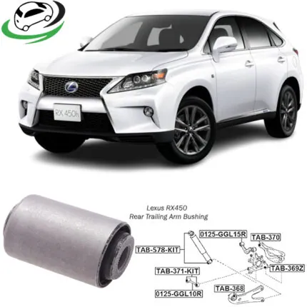 Illustration of lexus rx450 rear trailing arm bushing tab-370